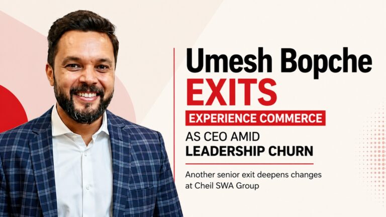 Umesh Bopche, Experience Commerce, Cheil SWA Group, Cheil India, Digital Advertising, Advertising Industry, Agency Leadership, Marketing Industry, Jitender Dabas, Cheil X, People Movement, Media Industry, Advertising News, India Advertising, Experience Marketing