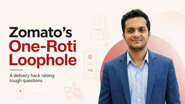 Zomato, Zomato loophole, one roti loophole, food delivery, food delivery apps, Zomato delivery, restaurant commission, platform economy, delivery economics, online food ordering, Indian startups, food tech India