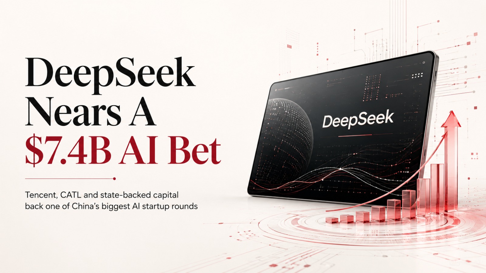 DeepSeek, DeepSeek funding, DeepSeek AI, China AI, China artificial intelligence, Tencent, CATL, Liang Wenfeng, AI startup funding, AI investment, National AI Fund, open-source AI, agentic AI, artificial general intelligence, AI race, Alibaba Qwen, Hangzhou startup, global AI competition, China tech, startup funding, AI models
