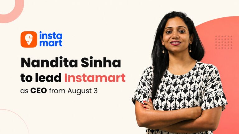 Swiggy, Instamart, Nandita Sinha, Amitesh Kumar Jha, Quick Commerce, Myntra, Blinkit, Zepto, Amazon, Flipkart, Retail, FMCG, Leadership, India Startup News