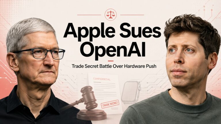 Apple, OpenAI, Apple lawsuit, OpenAI lawsuit, trade secrets, AI hardware, consumer technology, intellectual property, former Apple employees, technology news