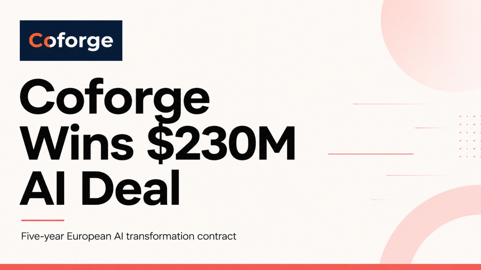 Coforge, AI Transformation, Artificial Intelligence, European Client, IT Services, Digital Transformation, NSE, Indian IT, Enterprise AI, Technology News