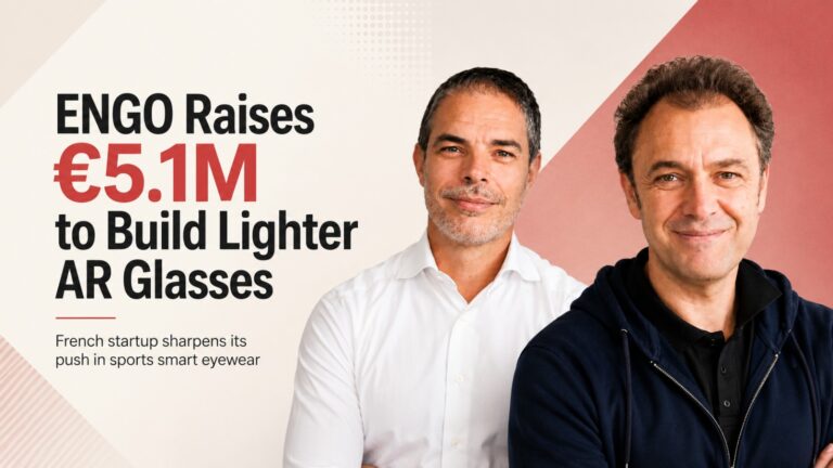ENGO, AR glasses, smart glasses, sports technology, wearable technology, augmented reality, startup funding, French startups, Grenoble startups, endurance sports, running technology, cycling technology, Ventech, Odyssée Venture, Bpifrance