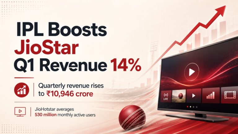 JioStar, JioHotstar, IPL 2026, JioStar Q1 revenue, Reliance Industries, media industry, streaming business, digital advertising, Connected TV, sports broadcasting
