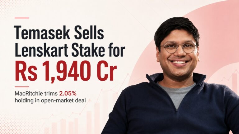 Temasek, Lenskart, MacRitchie Investments, Lenskart stake sale, SoftBank, ADIA, Peyush Bansal, secondary share sale, eyewear industry, startup news, Indian startups, stock market news