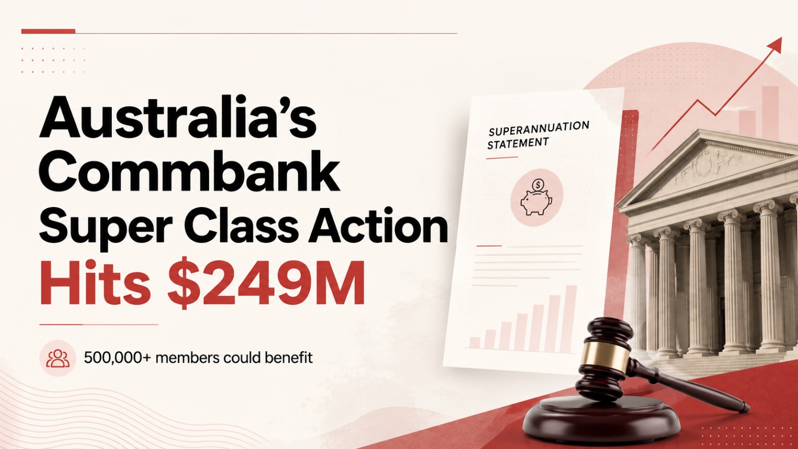 Commbank superannuation class action, Australia superannuation class action, Commonwealth Bank, CBA, $249 million settlement, Colonial First State, Avanteos, superannuation settlement, retirement savings, Federal Court Australia, Slater and Gordon, CFS FirstChoice, FirstWrap, Commonwealth Essential Super