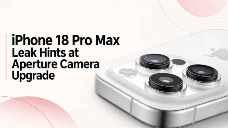 iPhone 18 Pro Max, iPhone 18 Pro, Apple, Apple iPhone, variable aperture camera, Sony IMX905, iPhone 18 camera, iPhone 18 Pro Max leak, Apple camera technology, Ice Universe, smartphone camera, iPhone leaks