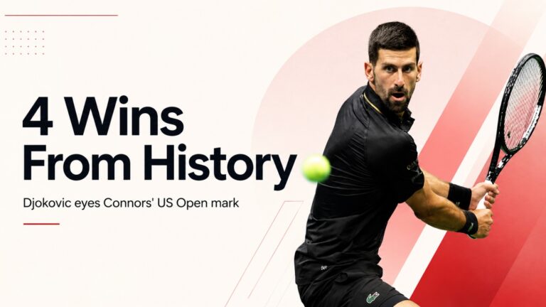 Novak Djokovic, US Open 2026, Jimmy Connors, Djokovic US Open Record, US Open Wins Record, Tennis News, Grand Slam, Flushing Meadows, Roger Federer, Carlos Alcaraz, Daniil Medvedev