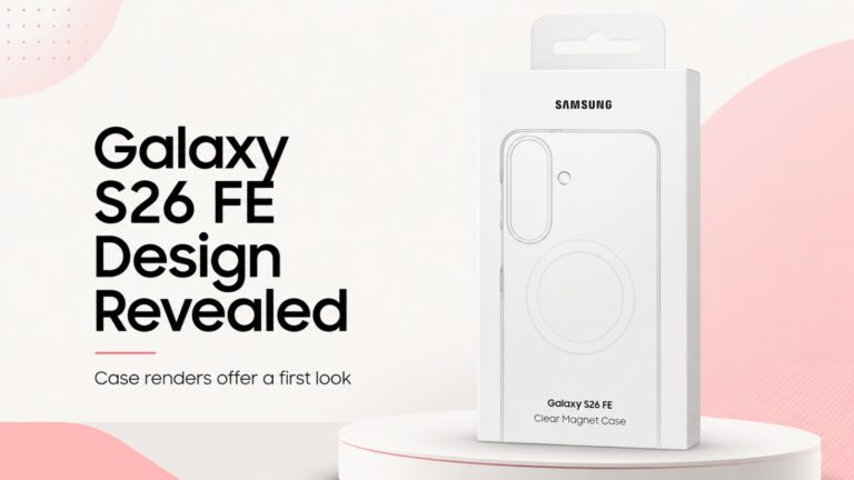 Samsung Galaxy S26 FE, Galaxy S26 FE, Samsung smartphones, smartphone leaks, Samsung case renders, Galaxy S26 FE design, Samsung magnetic case, Android smartphones, upcoming Samsung phones, mobile technology news