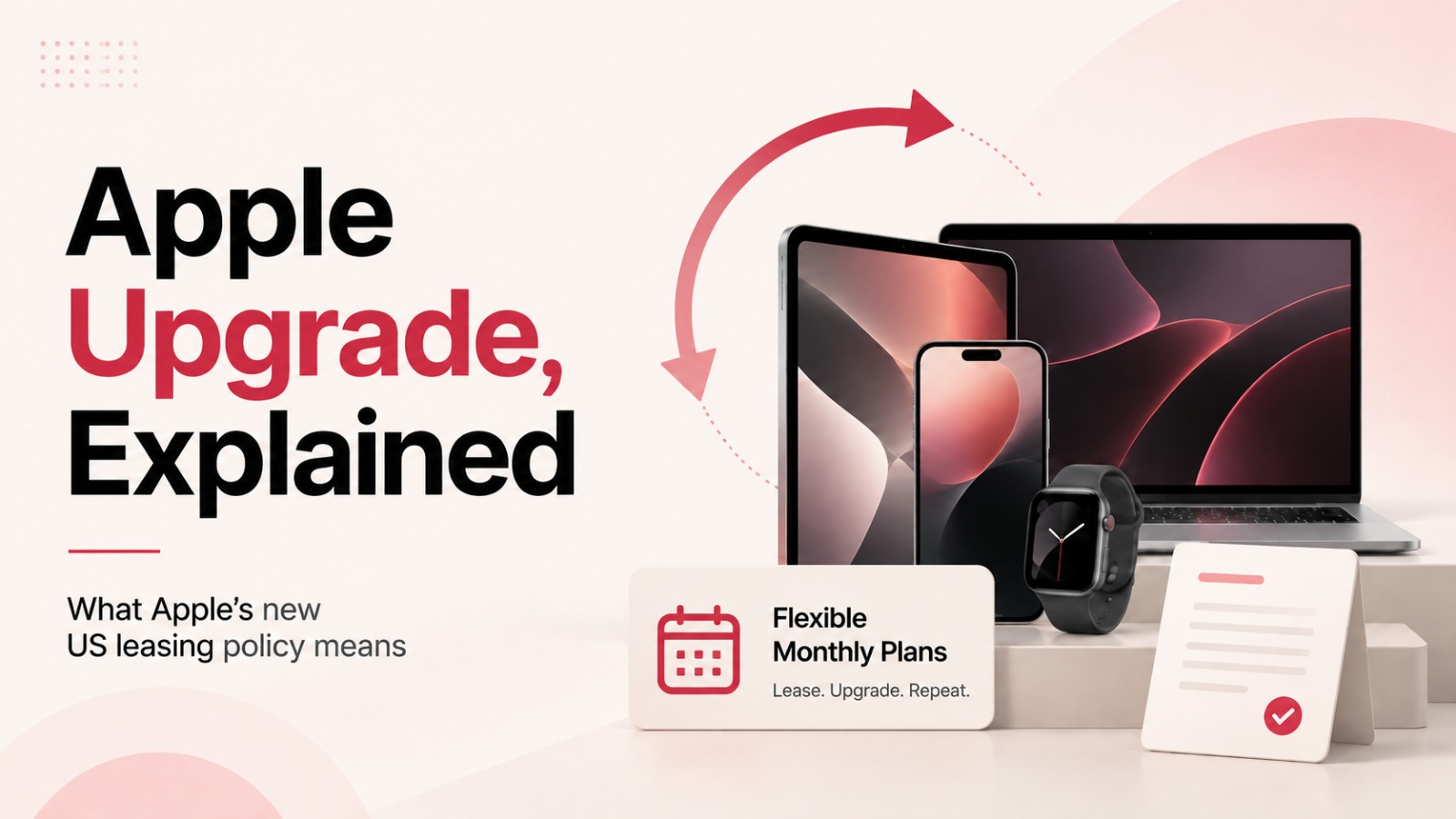 Apple, Apple Upgrade, Apple leasing policy, Apple device leasing, Apple Upgrade explained, Klarna, iPhone lease, Mac lease, iPad lease, Apple Watch lease, Apple financing, US technology news
