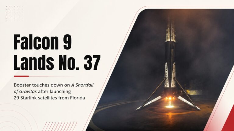 Falcon 9, Starlink, Starlink satellites, SpaceX, Falcon 9 booster, A Shortfall of Gravitas, SpaceX launch, Florida space launch, reusable rocket, Falcon 9 landing, 29 Starlink satellites, space news