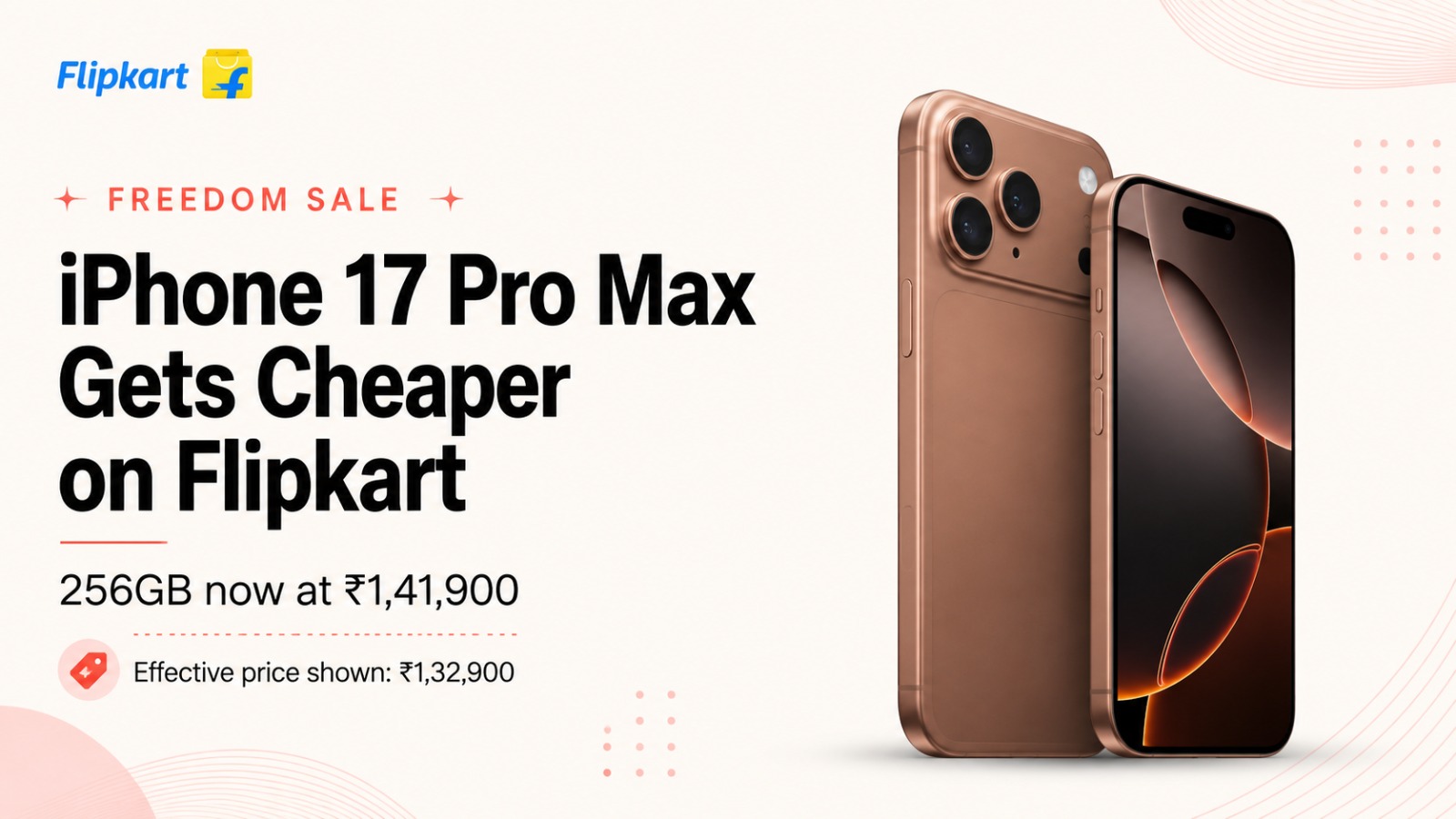iPhone 17 Pro Max, Apple iPhone 17 Pro Max, Flipkart Freedom Sale, iPhone 17 Pro Max price, Flipkart sale, Apple, iPhone offers, smartphone deals, iPhone discount, Flipkart offers