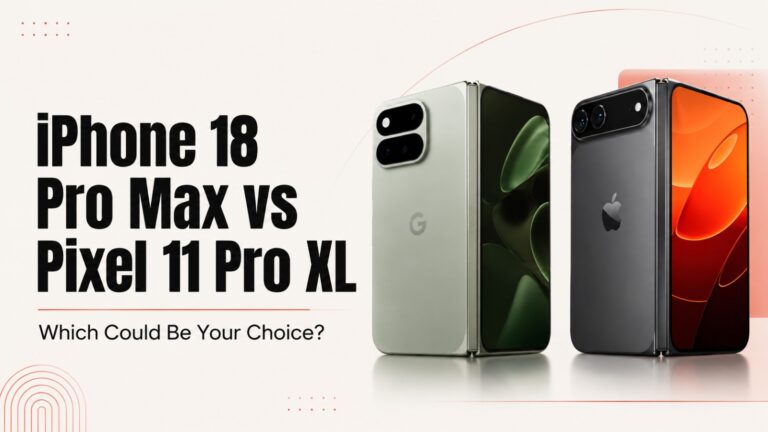 iPhone 18 Pro Max, Pixel 11 Pro XL, iPhone 18 Pro Max vs Pixel 11 Pro XL, which phone should you buy, Apple vs Google, iPhone vs Pixel, flagship phone comparison, A20 Pro, Tensor G6, iPhone 18 Pro Max battery, Pixel 11 Pro XL battery, iPhone 18 Pro Max camera, Pixel 11 Pro XL camera, Apple, Google