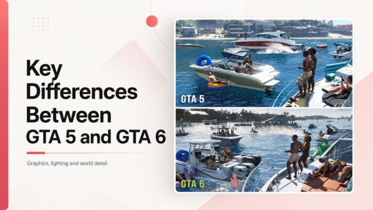 key differences between GTA 5 and GTA 6, GTA 5 vs GTA 6, GTA 6 differences, GTA 6 graphics, GTA 5 graphics, GTA 6 comparison, GTA VI, Grand Theft Auto 6, Grand Theft Auto V, GTA 6 visuals, GTA 6 lighting, GTA 6 character models, Rockstar Games