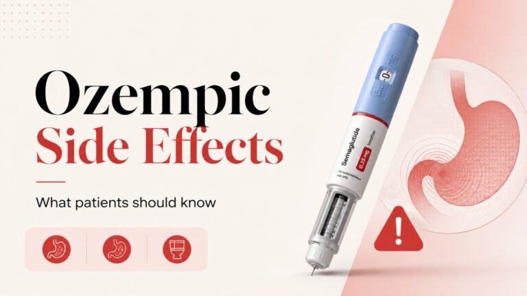 Ozempic, Ozempic side effects, Semaglutide, Semaglutide side effects, Wegovy, GLP-1 drugs, Weight loss drugs, Type 2 diabetes, Nausea, Pancreatitis, Gallbladder disease, Kidney injury, Gastroparesis, Ozempic risks, Ozempic safety