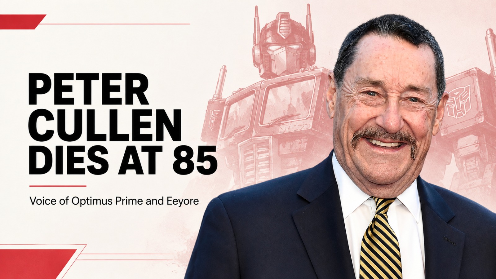 Peter Cullen, Peter Cullen death, Optimus Prime, Transformers, Eeyore, Winnie the Pooh, voice actor, Transformers voice actor, Hollywood, animation
