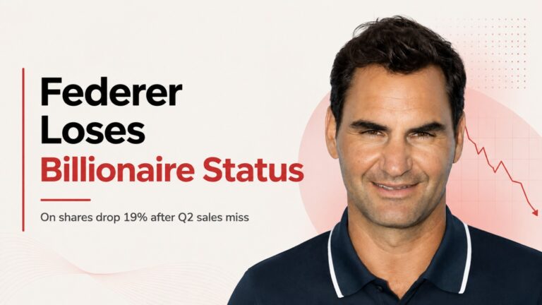 Roger Federer, Roger Federer net worth, Roger Federer billionaire, On Holding, On Holding shares, On Running, Federer On Holding stake, sports business, athlete investments, billionaire athletes, Swiss sportswear company, On Holding Q2 results, tennis news, business news
