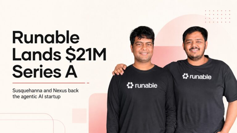 Runable, Runable funding, Runable Series A, agentic AI, AI startups, Susquehanna, Nexus Venture Partners, Together Fund, Umesh Kumar, Saksham Sarda, artificial intelligence, startup funding, SaaS startups, small business AI, AI agents