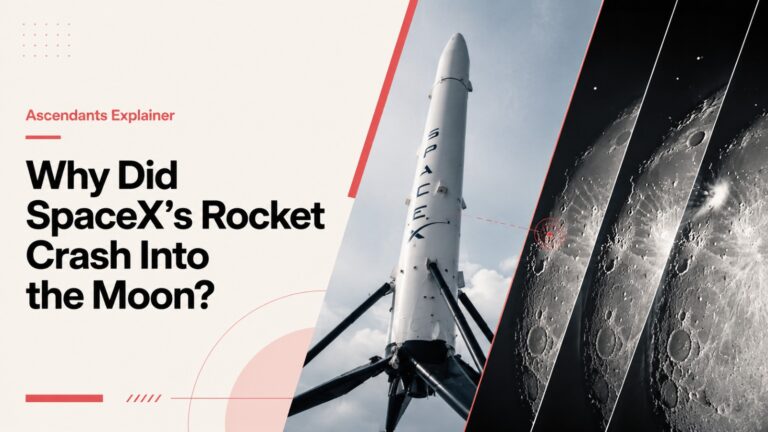 SpaceX, Falcon 9, SpaceX rocket crash, Moon crash, lunar impact, rocket debris, space debris, Einstein Crater, Falcon 9 upper stage, lunar science, Moon news, space exploration, Ascendants Explainers