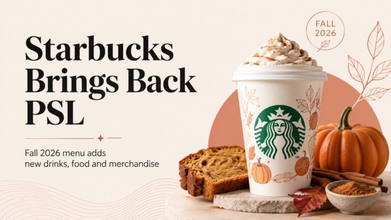 Starbucks, Starbucks Fall Menu 2026, Pumpkin Spice Latte, Starbucks PSL 2026, Starbucks New Drinks, Starbucks Pumpkin Drinks, Starbucks Banana Bread Latte, Iced Chaider, Starbucks Fall Drinks, Starbucks Seasonal Menu, Starbucks Fall Food, PSL Merchandise