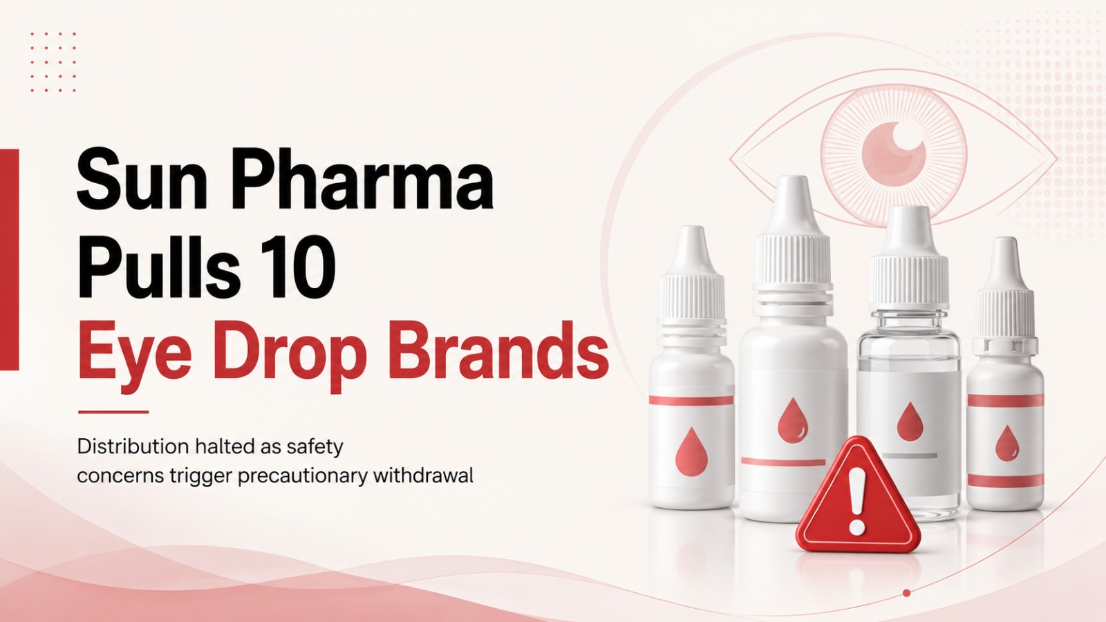 Sun Pharma, eye drop recall India, eye drops withdrawn, Sun Pharma eye drops, medicine safety, pharmaceutical recall, patient safety, ophthalmic products, Brinolar, Lotepred, Nepalact OD