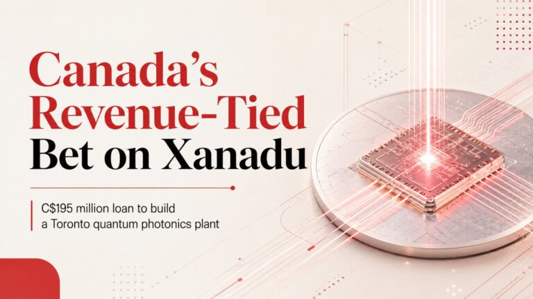 Xanadu, Canada quantum computing, quantum photonics, C$195 million loan, Toronto photonics plant, quantum computing startup, photonic components, Christian Weedbrook, quantum manufacturing, Canada technology funding, quantum hardware, photonics manufacturing, quantum technology, Toronto manufacturing, revenue-linked loan