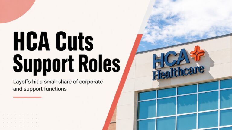 HCA Healthcare, HCA Healthcare layoffs, HCA layoffs 2026, healthcare layoffs, hospital layoffs, corporate layoffs, support role layoffs, uninsured patients, rising healthcare costs, healthcare policy changes, hospital industry, healthcare jobs, HCA jobs, Nashville healthcare, US healthcare industry