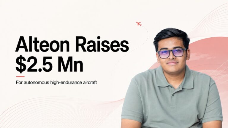 Alteon, Alteon funding, Samay Sanghvi, Lachy Groom, Together Fund, aerospace startup, deeptech startup, Bengaluru startup, autonomous aircraft, dynamic soaring, aerospace technology, startup funding, pre-seed funding, Indian startups, deeptech funding
