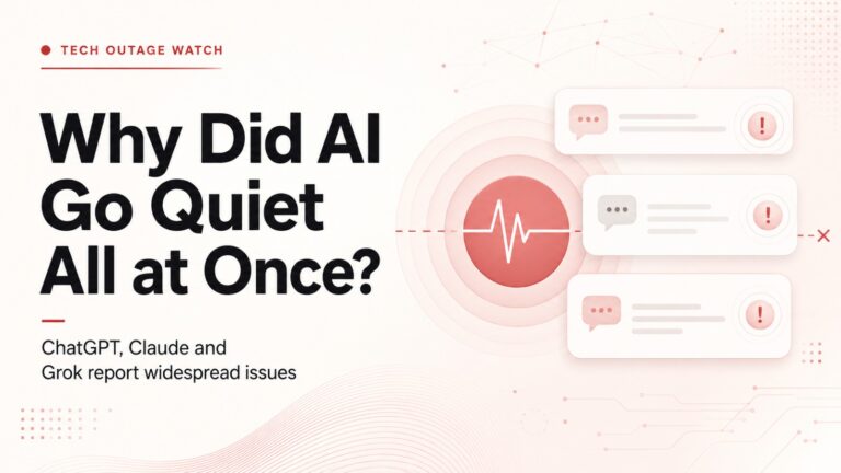 ChatGPT down, Claude down, Grok down, ChatGPT outage, Claude outage, Grok outage, OpenAI outage, Anthropic Claude, AI outage, Downdetector, ChatGPT not working, Claude not working, Grok not working, OpenAI elevated errors, ChatGPT Codex, Claude Mythos 5.1, Claude Fable 5.1, Claude Opus 5