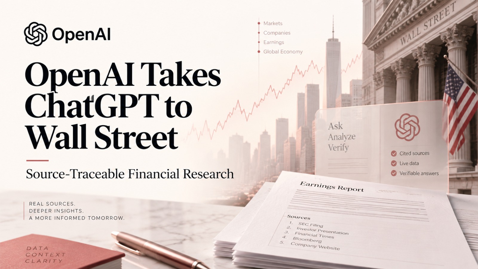 OpenAI, ChatGPT, ChatGPT for Financial Services, GPT-6 Astra, Financial Services, Wall Street, AI in Finance, Financial Technology, Fintech, Investment Banking, Morgan Stanley, Evercore, Daloopa, PitchBook, LSEG News, Crunchbase, Financial Research, AI Tools, Enterprise AI