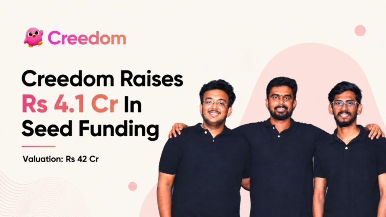 Creedom, Creedom Funding, AI Content Creator, Creator Economy, Startup Funding, Seed Funding, AI Startup, Content Creators, Indian Startups, Startup Singam
