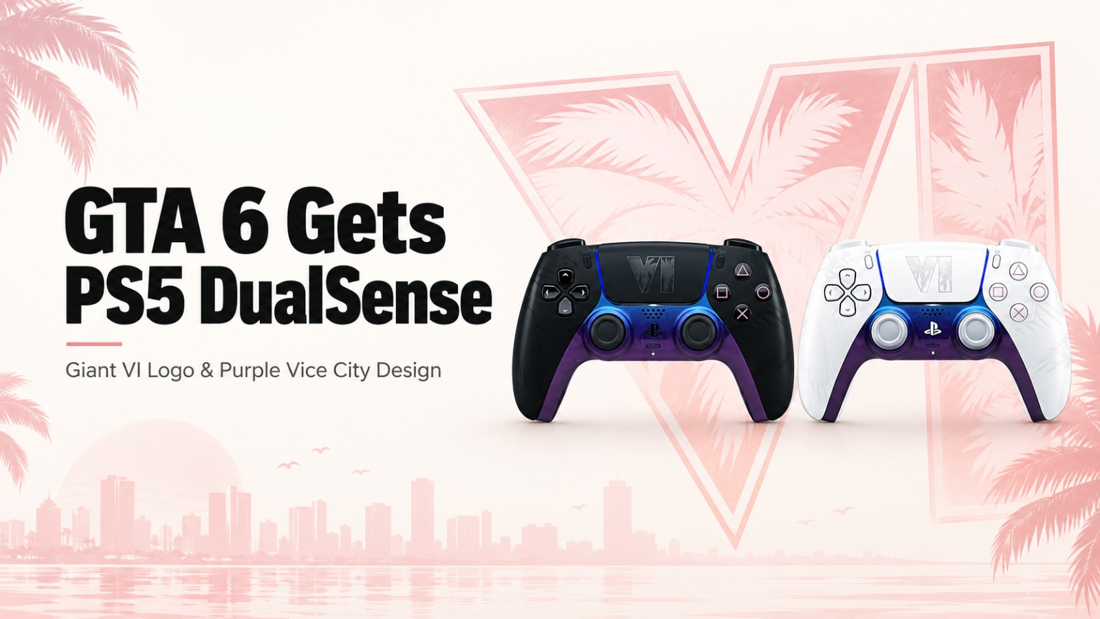 GTA 6, Grand Theft Auto 6, GTA 6 PS5, GTA 6 DualSense, PS5 DualSense, Rockstar Games, Sony, PlayStation 5, GTA 6 controller, Vice City, GTA 6 release date, PS5 Pro, Gaming News, PlayStation,