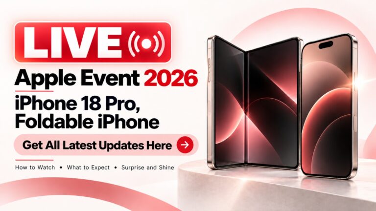 Apple Event 2026, Apple Event 2026 Live Updates, Apple Event Today, Apple Surprise and Shine Event, Apple Event Live, Apple Event How to Watch, Apple Event Time in India, Apple Event Live India, iPhone 18 Pro, iPhone 18 Pro Max, iPhone 18 Pro Launch, iPhone 18 Pro Max Launch, Foldable iPhone, Apple Foldable iPhone, Foldable iPhone Launch, iPhone Duo, iPhone Ultra, iPhone Fold, Apple Watch Series 12, Apple Watch Ultra 4, AirPods 5, John Ternus, Apple CEO John Ternus, Apple September Event 2026, Apple Launch Event 2026, Apple Latest Updates