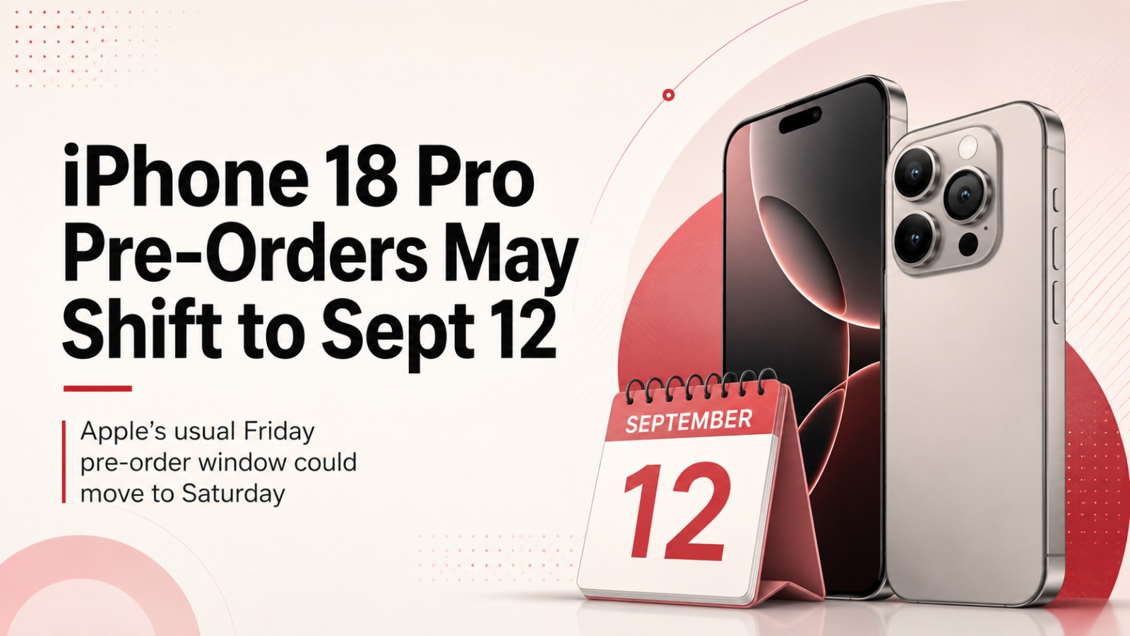 iPhone 18 Pro, iPhone 18 Pro pre-orders, Apple iPhone 18, Apple September event, iPhone 18 launch, iPhone 18 Pro pre-order date, Apple pre-orders, September 12 2026, iPhone Ultra, foldable iPhone, Apple launch event, smartphone news