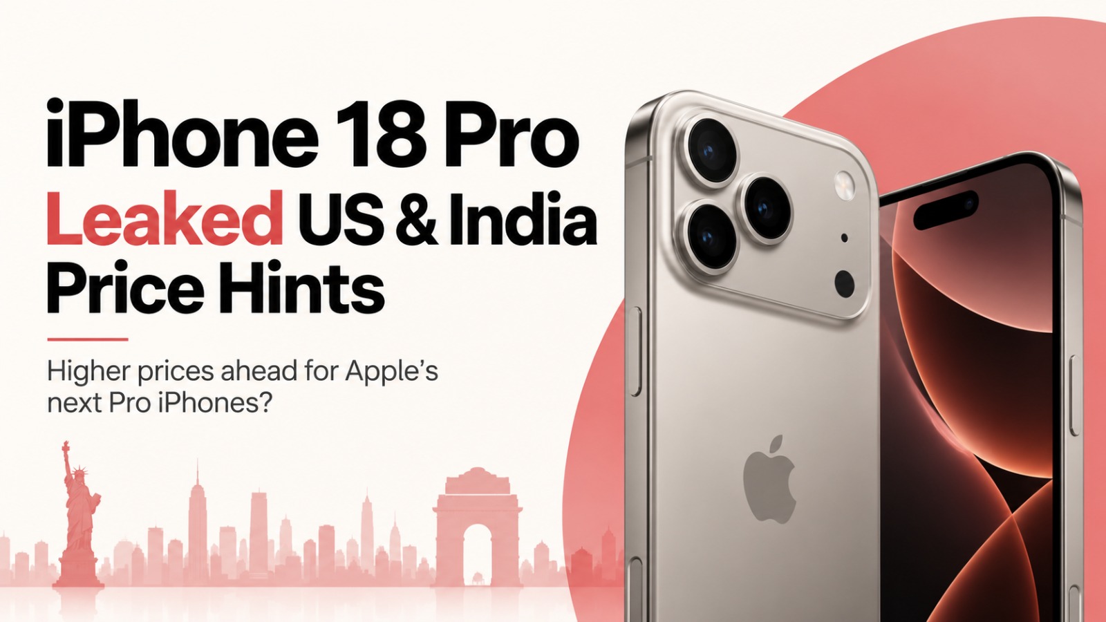 iPhone 18 Pro, iPhone 18 Pro Max, iPhone 18 Pro US price, iPhone 18 Pro Max US price, iPhone 18 Pro price, iPhone 18 Pro India price, iPhone 18 price leak, Apple September event, A20 Pro chip, iPhone 18 Pro camera, Apple India, smartphone prices