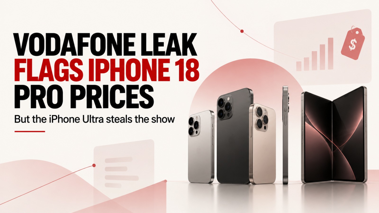 iPhone 18 Pro, iPhone 18 Pro Max, iPhone Ultra, Vodafone Egypt, iPhone 18 price leak, iPhone Ultra price, Apple foldable iPhone, Apple price leak, iPhone 18 series, Vodafone leak, Apple iPhone, iPhone leaks