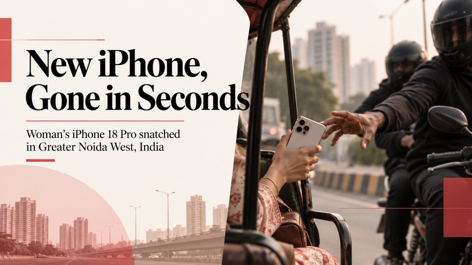 iPhone 18 Pro snatching- greater noida, india