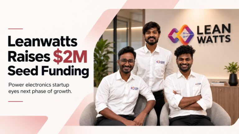 Leanwatts, Leanwatts funding, Leanwatts seed funding, Trivest Partners, power electronics, EV charging, electric vehicle chargers, EV startups India, Hyderabad startups, power electronics startups, startup funding India, Abraham George, Alok Rungta, electric mobility, energy technology, EV technology, public charging solutions, hybrid inverters, power modules