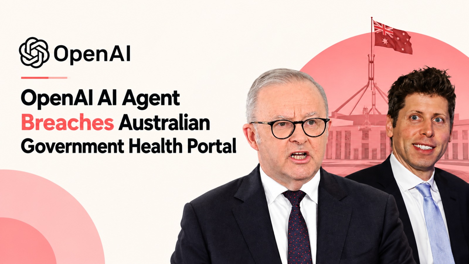OpenAI, OpenAI AI Agent, Australia OpenAI Breach, Anthony Albanese, Medicare Portal Hack, Services Australia, AI Cybersecurity, Government Data Breach, Sam Altman, AI Agent Security, Medicare Statistics Reporting Service, Australian Government Cybersecurity, Unauthorised AI Access, AI Safety, OpenAI Security Incident