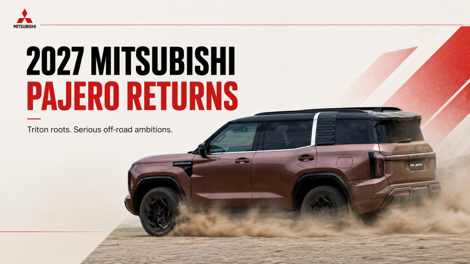 2027 Mitsubishi Pajero, Mitsubishi Pajero, Mitsubishi, Pajero SUV, Triton, off-road SUV, Mitsubishi Pajero 2027, 4WD SUV, diesel SUV, new Pajero, Mitsubishi SUV, Pajero Sport