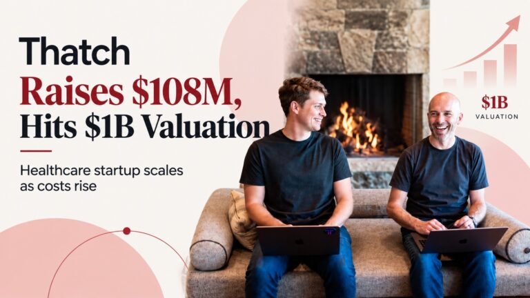 Thatch, Thatch startup, healthcare startup, healthtech startup, healthcare startup funding, startup funding, Thatch funding, Thatch $108 million funding, Thatch valuation, startup valuation, Thatch unicorn, healthcare unicorn, health benefits startup, ICHRA, Chris Ellis, Adam Stevenson, Andreessen Horowitz, General Catalyst, Index Ventures