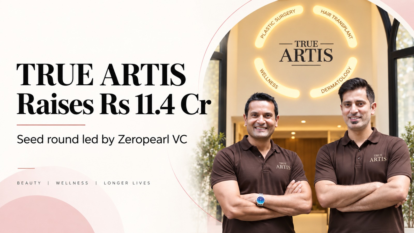 TRUE ARTIS, Zeropearl VC, TRUE ARTIS funding, aesthetic surgery startup, aesthetic surgery platform, startup funding India, seed funding, Delhi NCR startups, healthcare startups, plastic surgery platform, Ankit Joshi, Sandeep Upadhyay, healthcare funding, aesthetic care, Indian startups