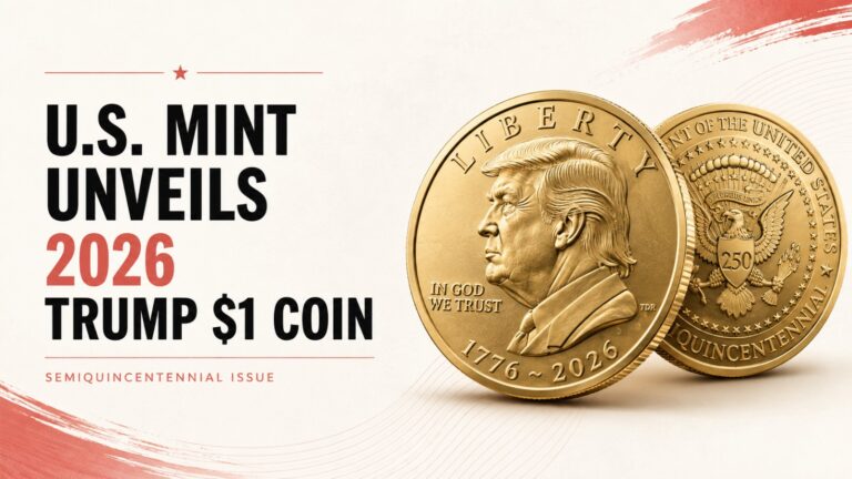 Trump $1 coin, Donald Trump coin, US Mint, Trump coin 2026, US dollar coin, 250th anniversary, Semiquincentennial, US currency, collectible coins
