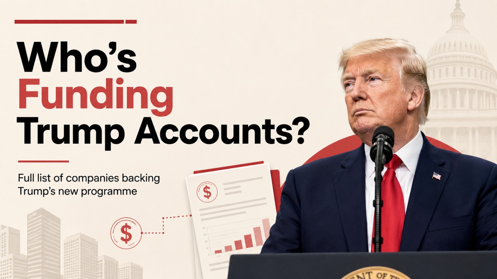 Trump Accounts, Donald Trump, US Companies, Child Investment, Banking, Technology, Finance, Micron Technology, Vanguard, American Airlines,