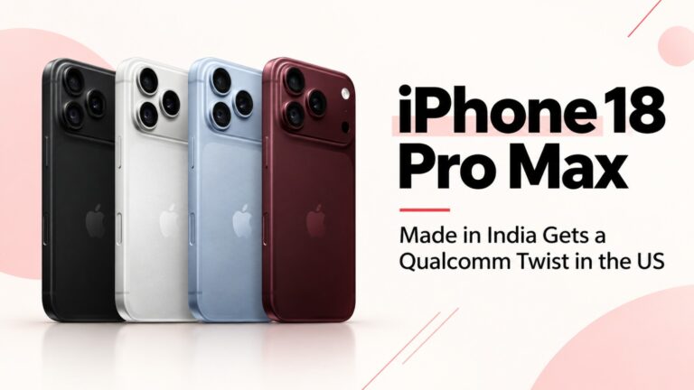 iPhone 18 Pro Max, iPhone 18 Pro Max India, Apple iPhone 18, Apple C2 modem, Qualcomm modem, iPhone 18 Pro Max US, iPhone 18 Pro Max India price, Apple India manufacturing, iPhone 18 Pro, Apple C2, Qualcomm Snapdragon X85, iPhone 18 Pro Max modem, Apple manufacturing in India
