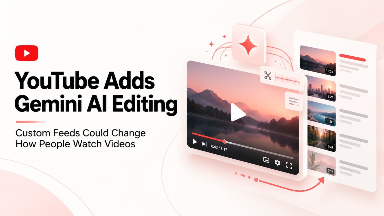 YouTube Adds Gemini AI Editing And Custom Feeds