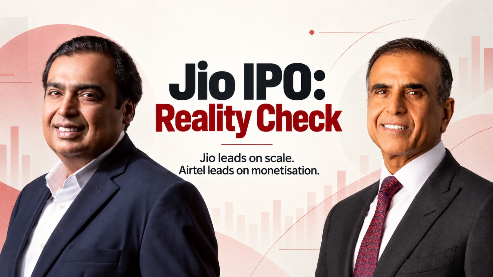 JIO IPO, Reliance Jio IPO, Jio IPO 2026, Mukesh Ambani, Jio vs Airtel, Bharti Airtel, Jio IPO Valuation, Jio IPO Reality Check, Reliance Industries, Indian Stock Market, Telecom Sector, Sunil Bharti Mittal, Jio Share Price, Upcoming IPOs, IPO News
