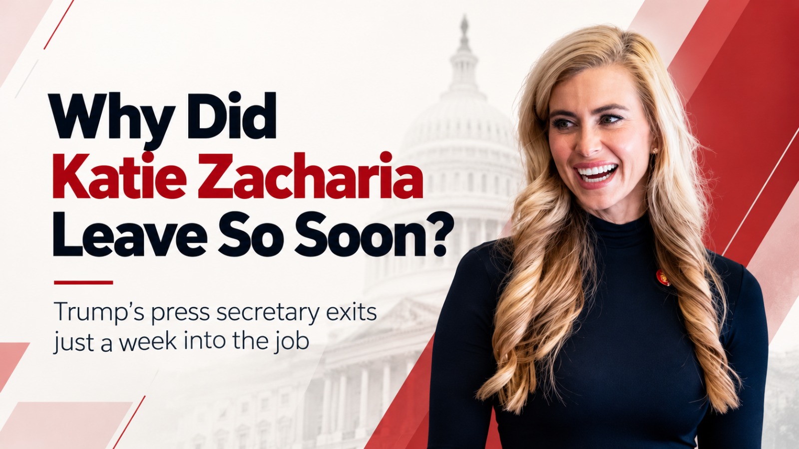 Katie Zacharia, Katie Zacharia resignation, Why did Katie Zacharia leave, Katie Zacharia White House exit, Donald Trump, Trump press secretary, White House press secretary, Katie Zacharia lawyer controversy, Katie Zacharia legal credentials, Katie Zacharia press briefing, Karoline Leavitt, Trump administration, White House news, US politics, US news 2026