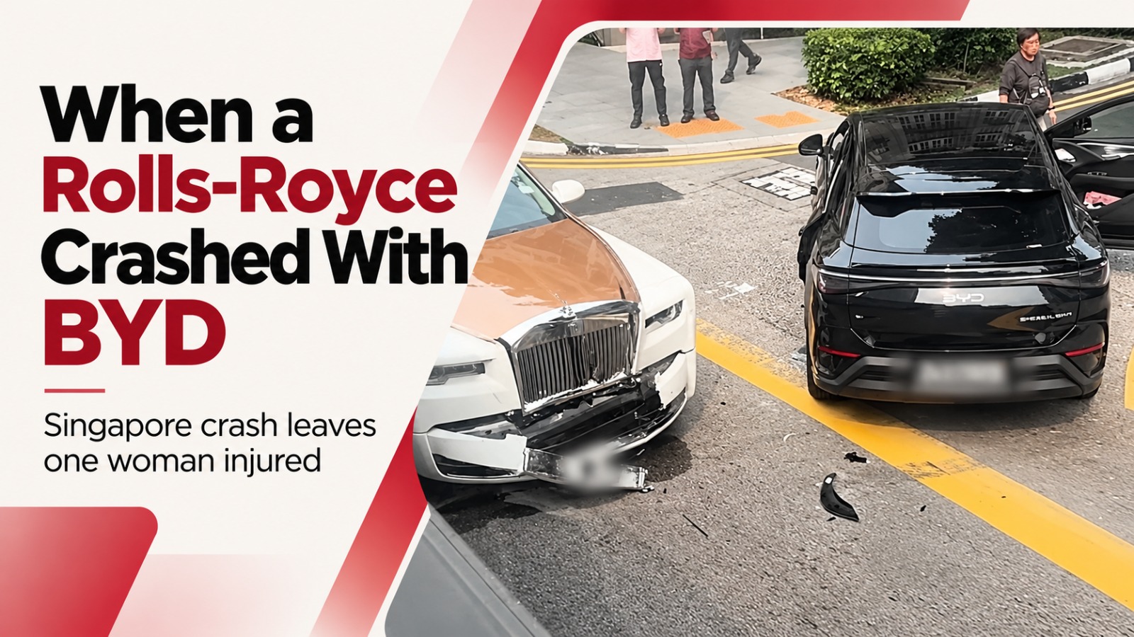 Rolls Royce Phantom, BYD Sealion, Rolls-Royce vs BYD, Rolls-Royce Crash, BYD Sealion Accident, Singapore Car Crash, Rolls-Royce Phantom Accident, BYD Electric SUV, Luxury Car Crash, Clarke Quay Accident, Car Safety, Automotive News