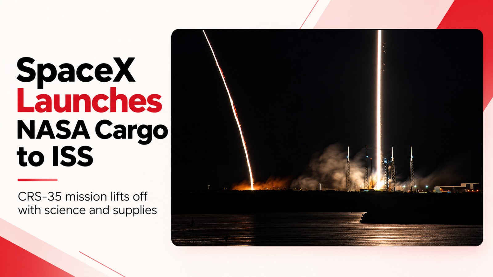 SpaceX, NASA, CRS-35 Mission, SpaceX Launch 2026, International Space Station, ISS, Falcon 9 Rocket, NASA Cargo Mission, SpaceX Dragon, Cargo Dragon C211, SpaceX CRS-35, NASA Space Mission, ISS Solar Arrays, Roll-Out Solar Arrays, Redwire Space, Space Science, Space Exploration, Falcon 9 Booster, NASA Scientific Experiments, Cape Canaveral